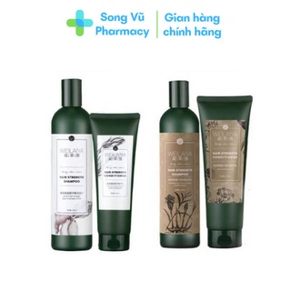 Dầu Gội-Xả Gừng Xanh Hà Thủ Ô WEILAIYA, Ngăn Rụng Tóc, Kích Mọc Tóc 400ml