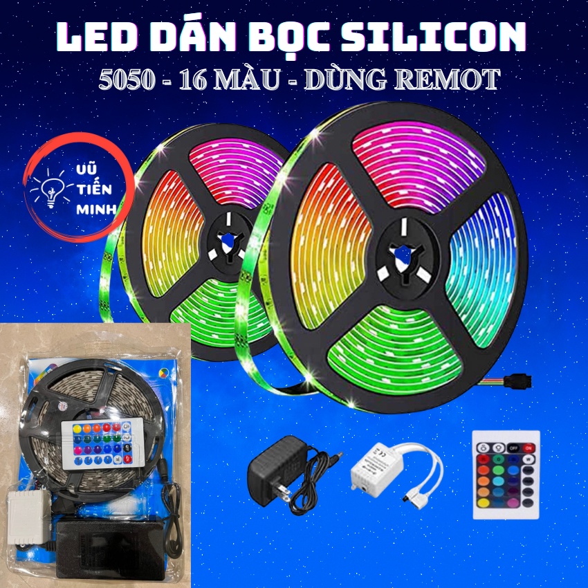 - Đèn led 16 triệu màu tiktok nháy theo nhạc, led dán tường, dây đèn led RGB 5050 màu sắc sinh động