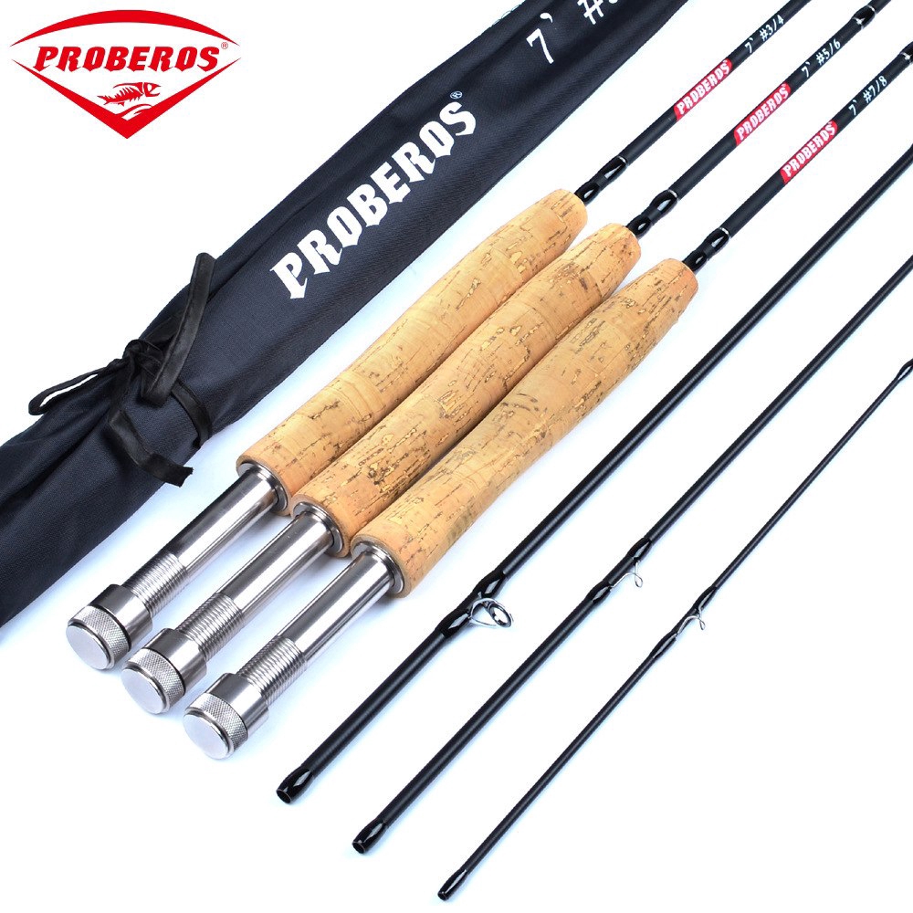 Outdoor fishing equipment fishing rod four-section high carbon high with fly fishing rod and ruler 2.1m carbon production fishing rod 3/4#5/6#7/8#fly rod