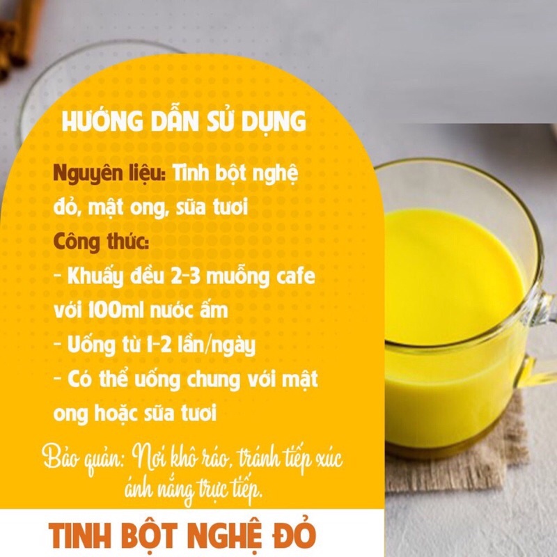 Tinh bột nghệ nguyên chất Freeship tinh bột nghệ Mẹ Bống sáng da, giảm trào ngược dạ dày  _1kg