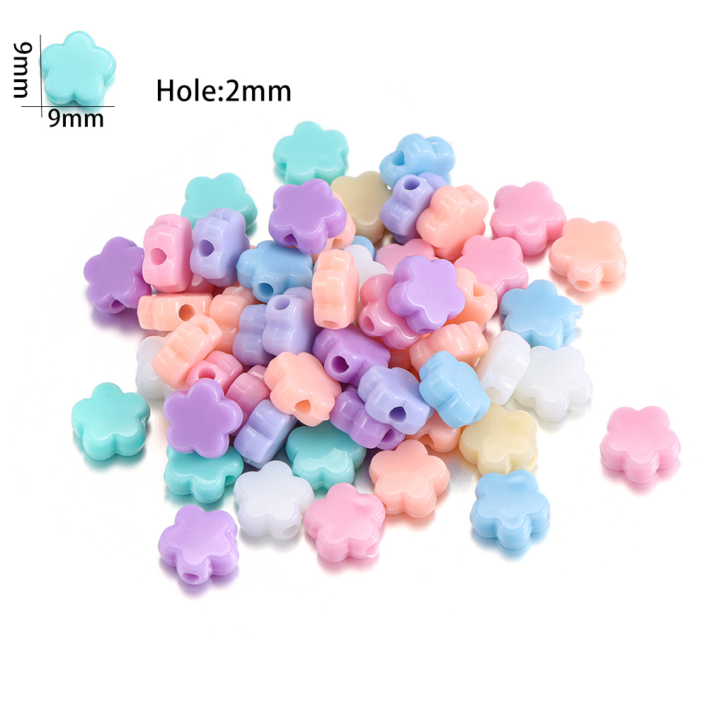 Túi 100 hạt xỏ St.kunkka hình ngôi sao màu kẹo bằng acrylic làm đồ trang sức thủ công