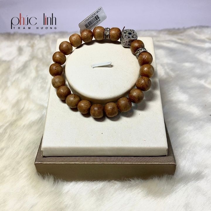 Vòng Trầm Hương Mix Charm Bạc PHÚC LINH
