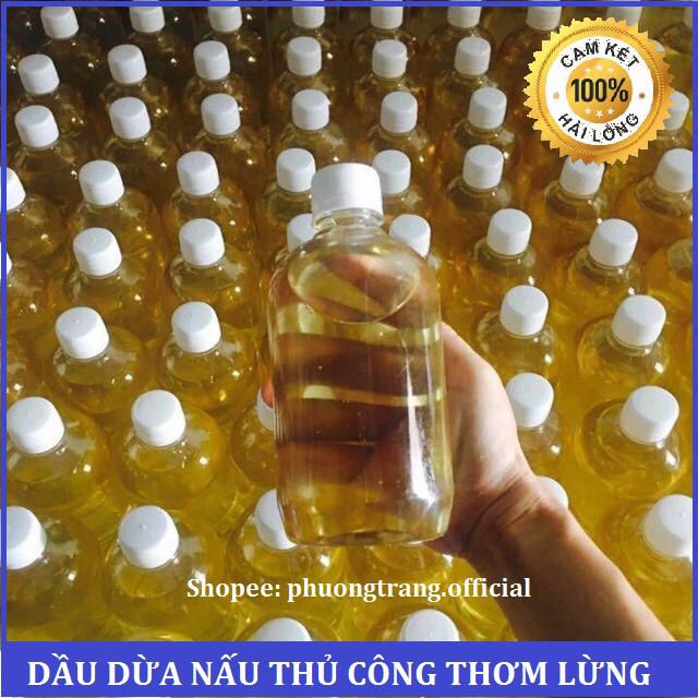 [RẺ VÔ ĐỊCH] 1 Lít Dầu Dừa Nấu Thủ Công nguyên chất 100%