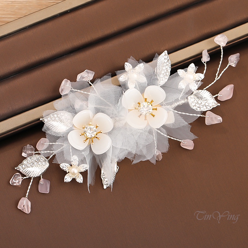 GETNOIVAS Lược Cài Tóc Hình Hoa Dành Cho Cô Dâu