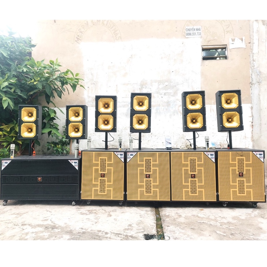 Loa kéo cột AUDIO-K1010 công xuất 9000W (Bass 50 + full - 2 đường tiếng) cao cấp, chính hãng, kèm 2 micro UHF