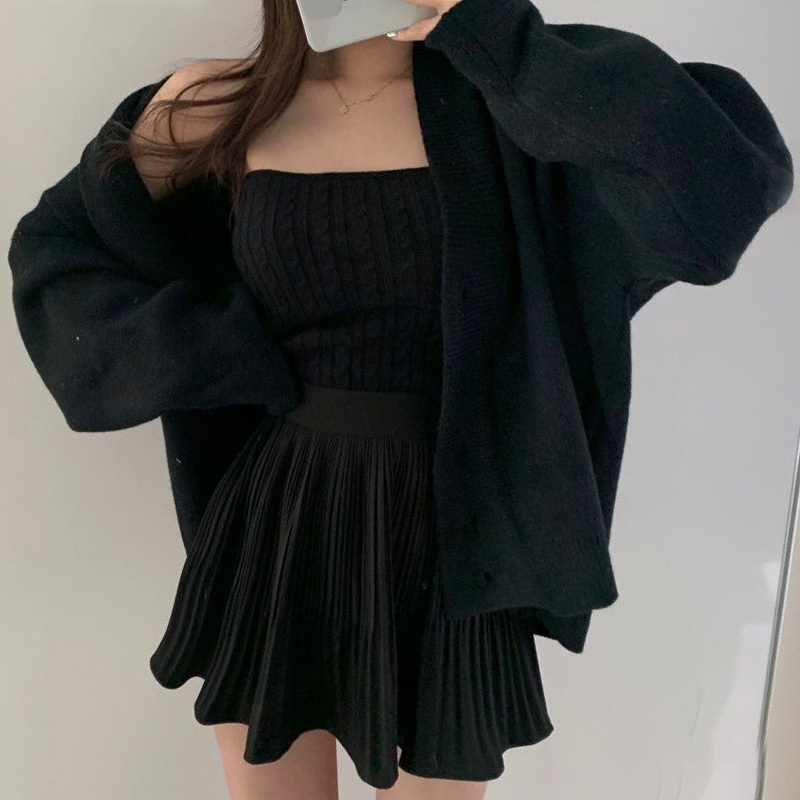 Set Váy Len Thời TRang Mùa Đông Sexy Dành Cho Nữ