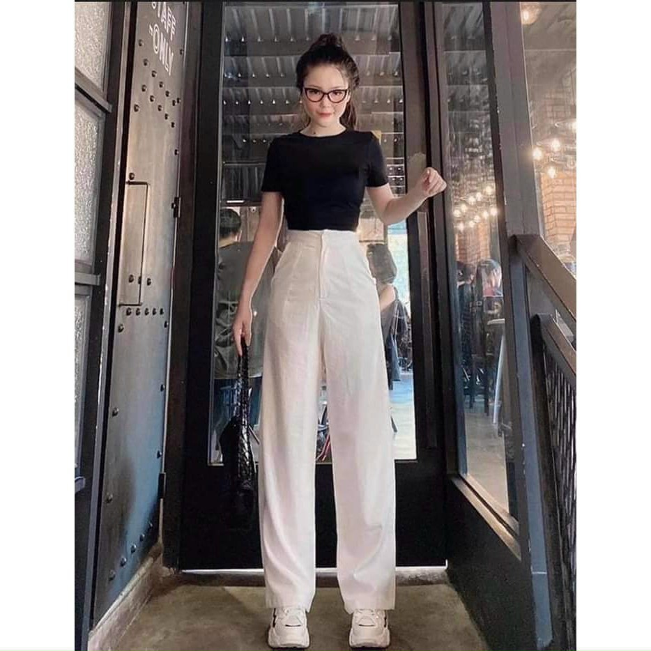 Quần đũi suông ống rộng dáng dài culottes_MS100