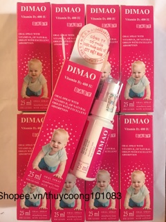 Vitamin D3 dạng xịt Dimao 400IU, nhập khẩu châu Âu, lọ 25ml