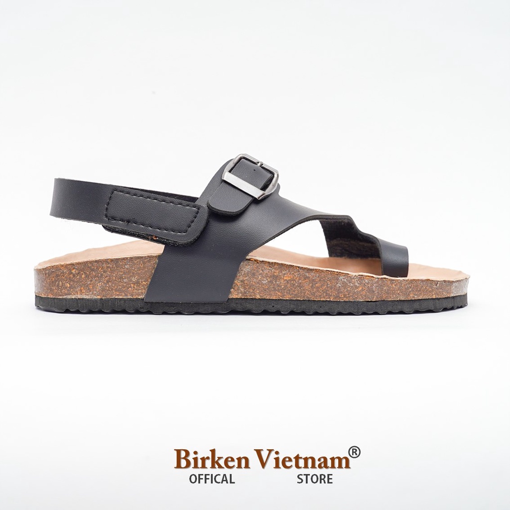 [ New Style ] MÃ DK20 Sandal DA BÒ Đế Trấu Lót PU Chống Nước Quai Chéo Tách Ngón Unisex Birken Vietnam Bioline