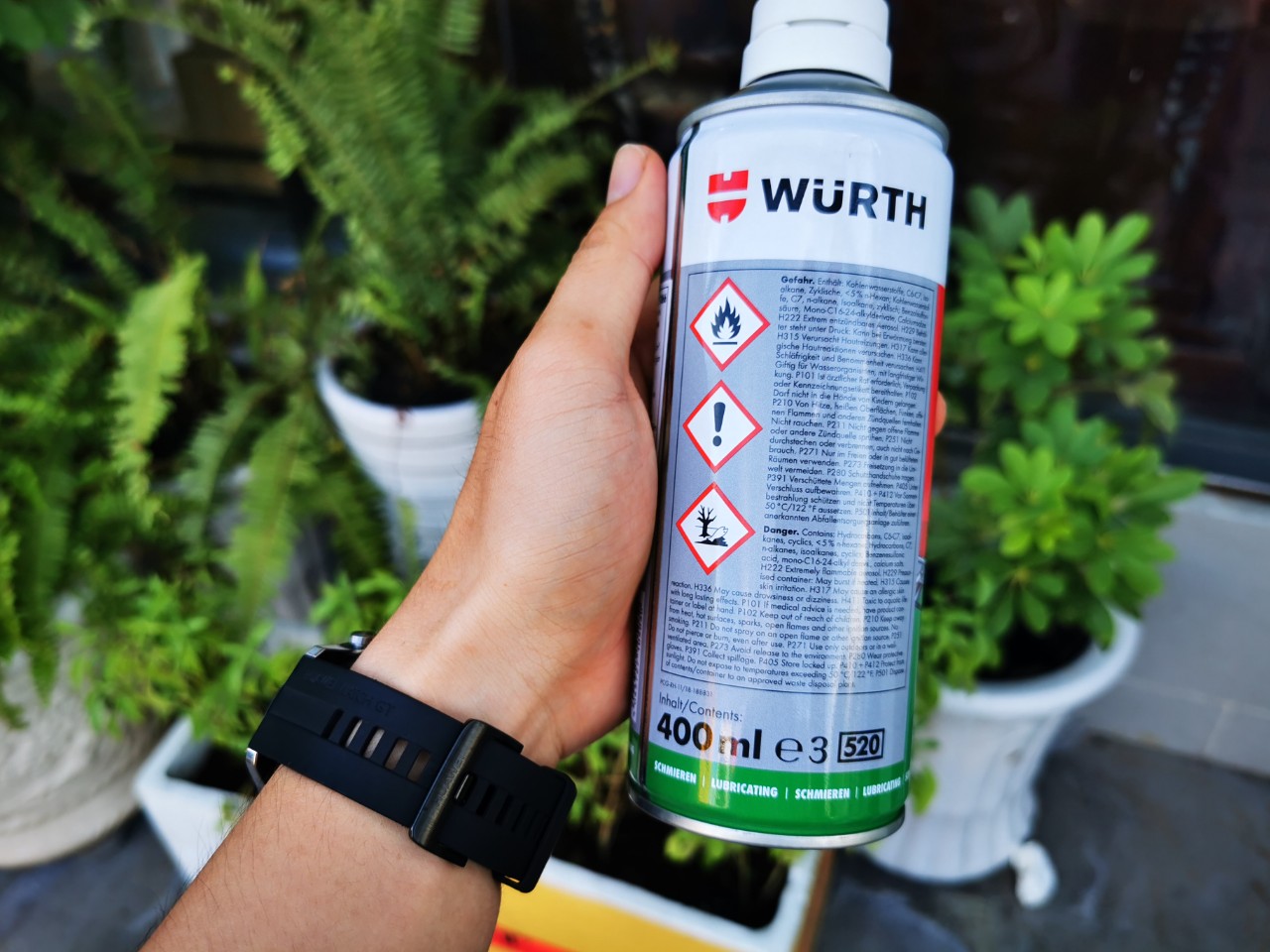 Mỡ Bò Khô Wurth HHS DryLube, Mỡ Bò Bôi Trơn Sên Xích Bảo Vệ Kim Loại 400ml