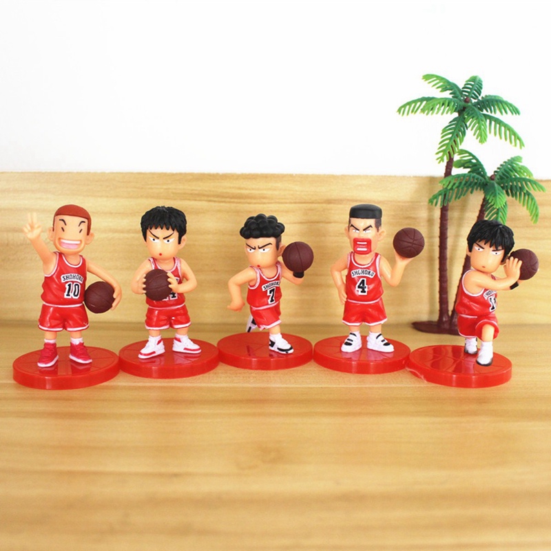 Set 5 Mô Hình Nhân Vật Phim Hoạt Hình Slam Dunk Bằng Pvc