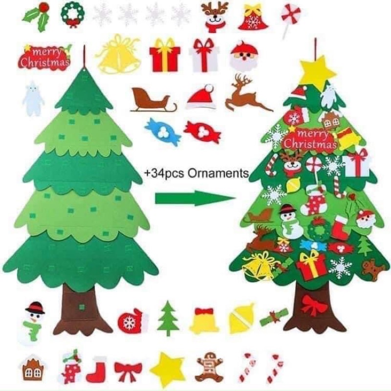 Cây thông NOEL dán tường siêu xinh cho bé