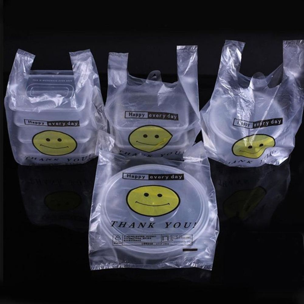 Set 50 Túi Nhựa Đựng Thực Phẩm Có Tay Cầm Hàng Mới