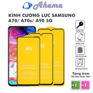 Kính Cường Lực SamSung A70 A70s A90 5G full màn chống trầy xước rơi vỡ độ bền cao tặng kèm khăn lau màn hình