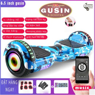xe điện tự cân bằng chính hãng GuSin 6.5inch Màu Rằn ri / Có video test / cam kết bảo hành 2 năm