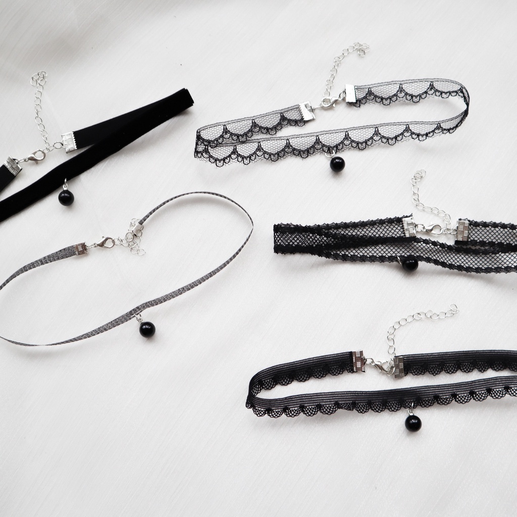 Choker nhiều kiểu đen đơn giản A-CK148-152 Mayconner