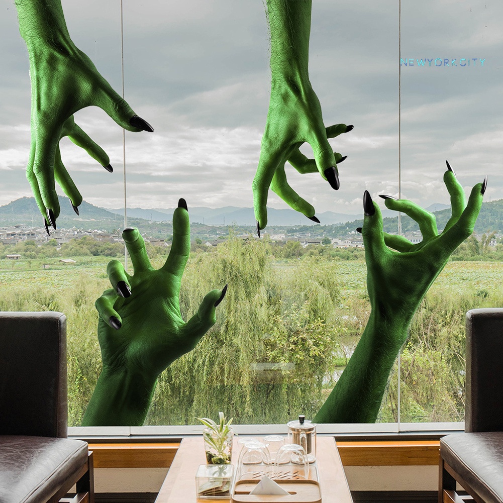 Decal dán tường Họa Tiết Halloween Kinh Dị 5 Tay Cầm