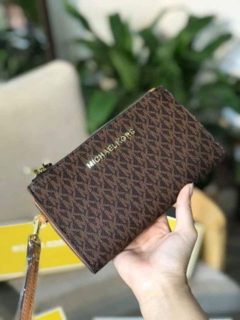 Ví mk 2 ngăn kéo khóa cầm tay xịn sò size18 fullbox