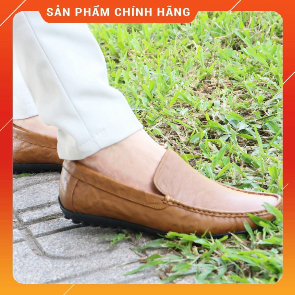 giày mọi nam da bò cao cấp màu vàng (gm60-va)