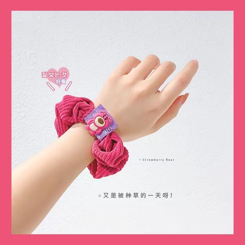 Dây Cột Tóc Cỡ Lớn Hình Gấu / Dâu Tây Dễ Thương Phong Cách Hàn Quốc Thời Trang Mùa Hè Cho Bé Gái