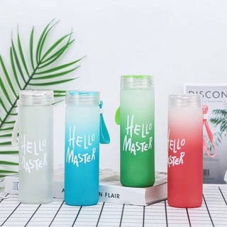 Bình nước Hello Master bình đựng nước thuỷ tinh 500ml