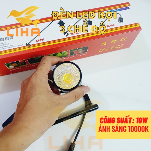 Đèn Led Rọi 3 Chế Độ 10W Ánh Sáng 10000K (KK-F01) - Led Cho Hồ Biotop, Hồ Cá Thủy Sinh