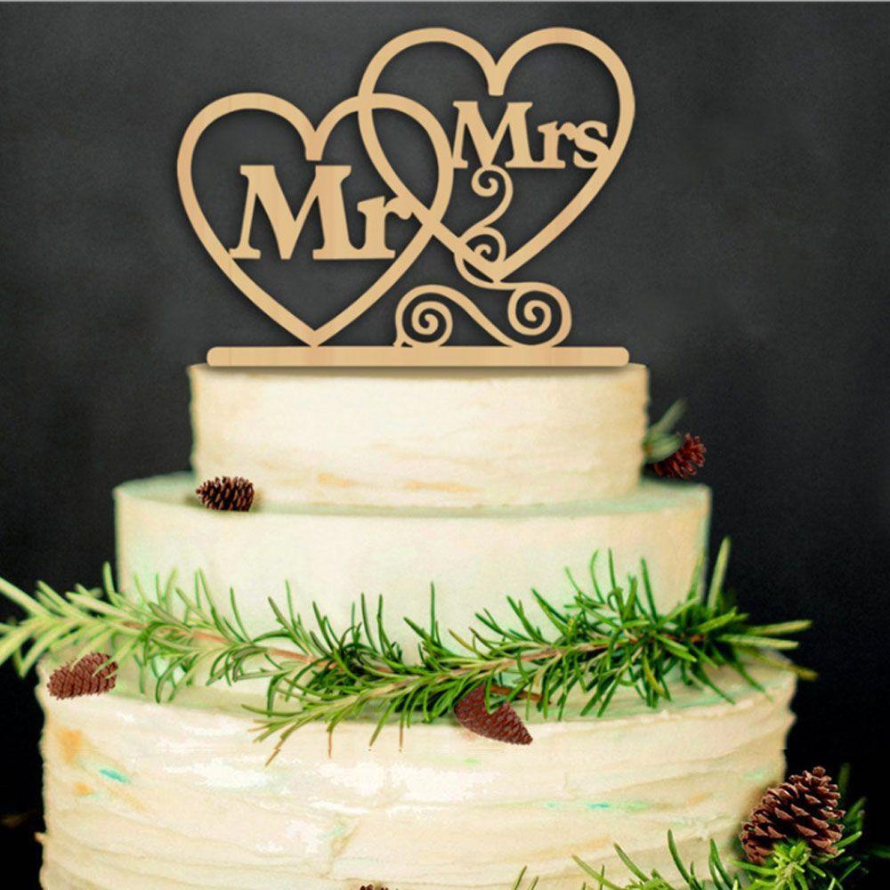 Topper Gỗ Trang Trí Bánh Kem Chữ Mr and Mrs|Phụ Kiện Trang Trí Đám Cưới Phong Cách Vintage Độc Đáo