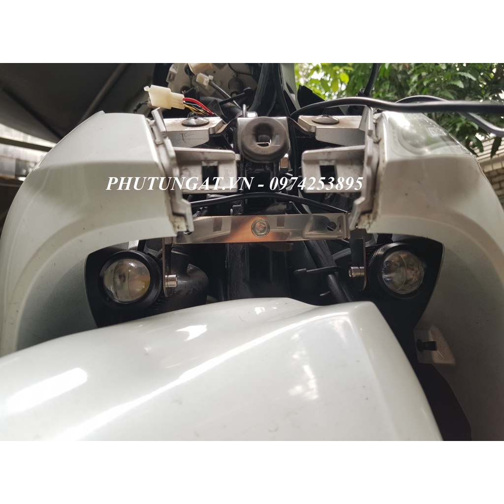 Combo Mạch passing trợ sáng bi mini Wave A110 kèm đèn bi mini và pát chân phuộc