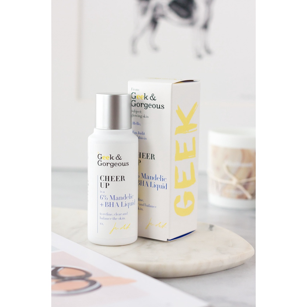 Mandelic Acid Geek&Gorgeous Cheer Up Mandelic Acid 5% + BHA 1% Acid Toner tẩy da chết hóa học