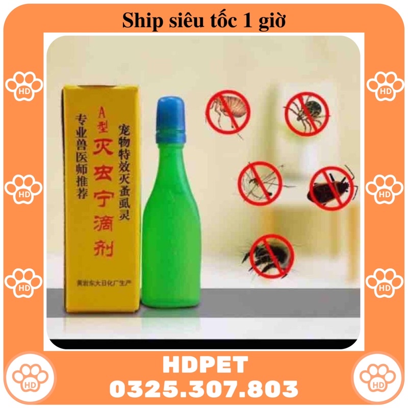 Thuốc nhỏ gáy chó mèo trị ve rận