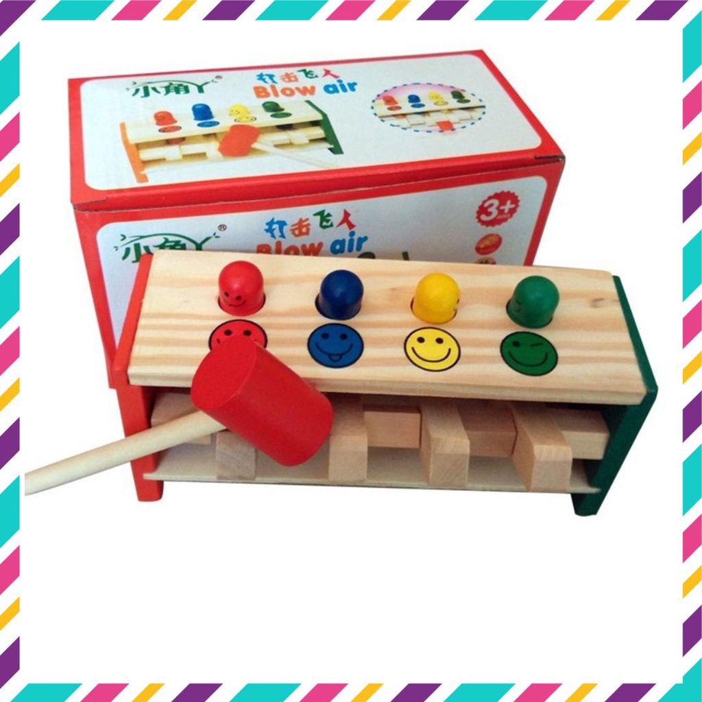 Đồ chơi đập chuột mặt cười bằng gỗ, đồ chơi giáo dục giúp bé thông minh và phát triển tư duy