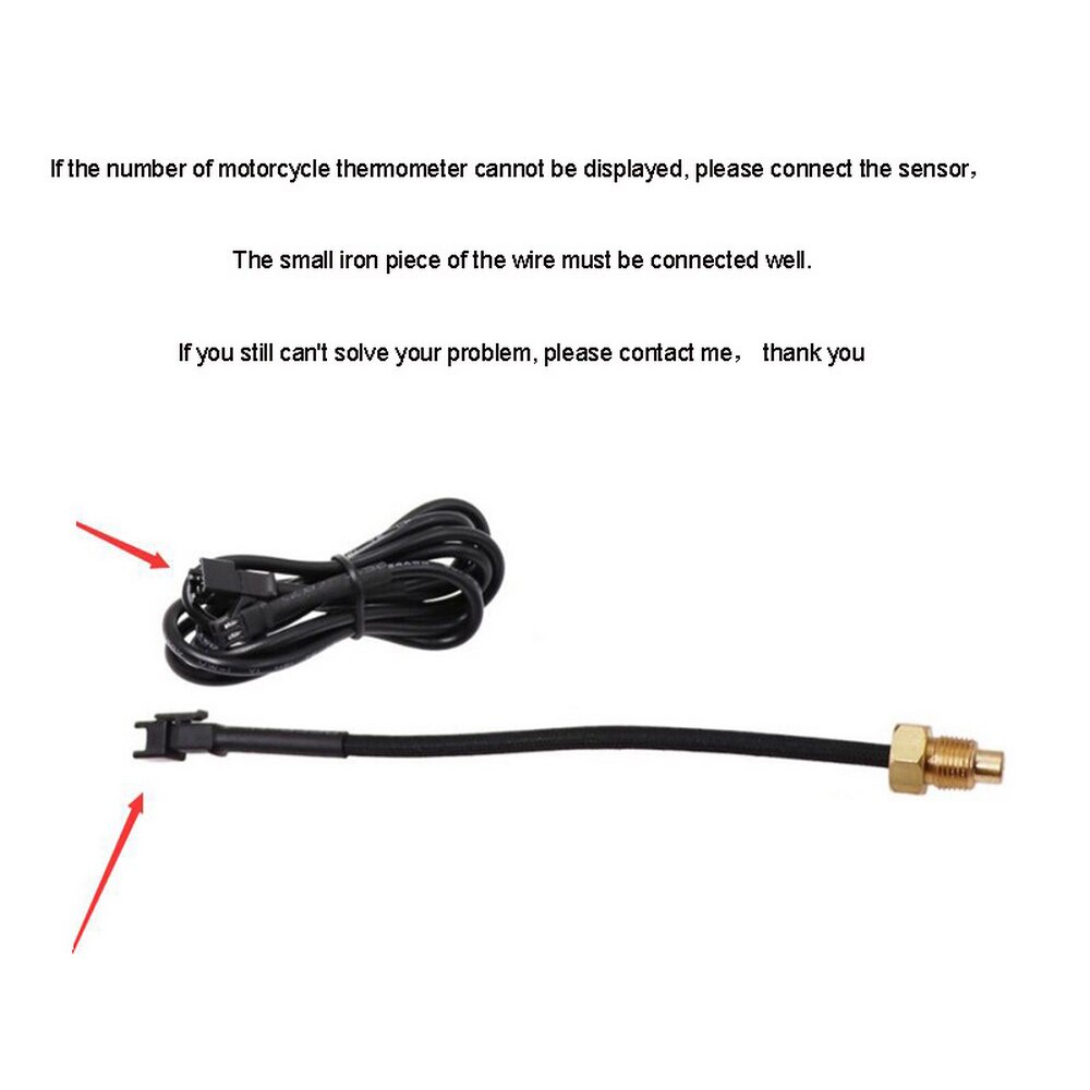 Đồng hồ đo nhiệt độ nước có màn hình LED kỹ thuật số 0~120 kèm cảm biến cho xe hơi / xe mô tô