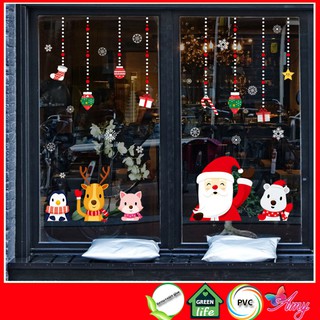 Decal ông già noel dán kính [Giá sĩ] trang trí giáng sinh năm 2020 hàng có sẵn giao ngay HCM - decal amyshop