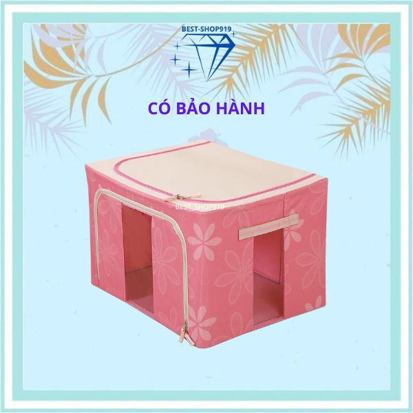 Hộp Vải Khung Thép Đựng Quần áo Chăn Màn Đồ Chơi Trẻ Em Có thể gấp gọn Sắp xếp Tủ Quần áo Gọn Gàng Cỡ Lớn 72L