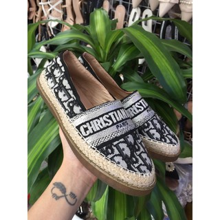Slipon dio.r thổ cẩm đế cao su