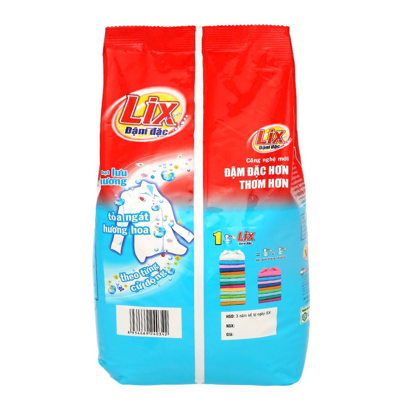 Bột giặt Lix Extra đậm đặc 6kg