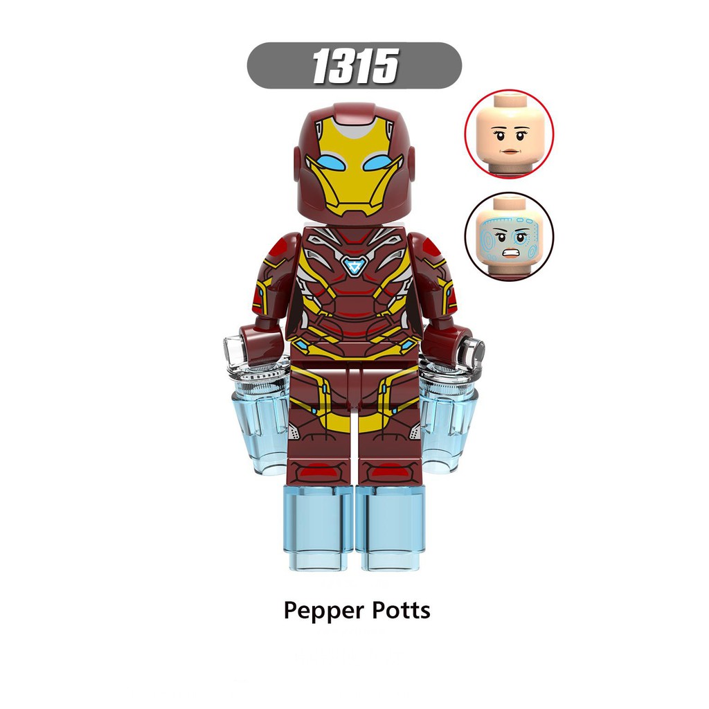 Minifigures Siêu Anh Hùng Iron Man Pepper Tony Stark X0264