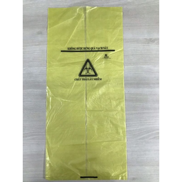 Túi rác y tế màu vàng thùng 12L ( size trung 55x60)
