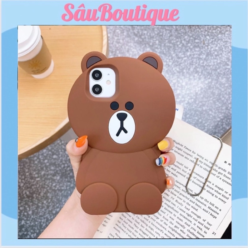 Ốp thú silicon iphone gấu brown cho ip6/6s/6pl/6spl/7pl/8pl/x/xs/xsm/11/11prm/12prm