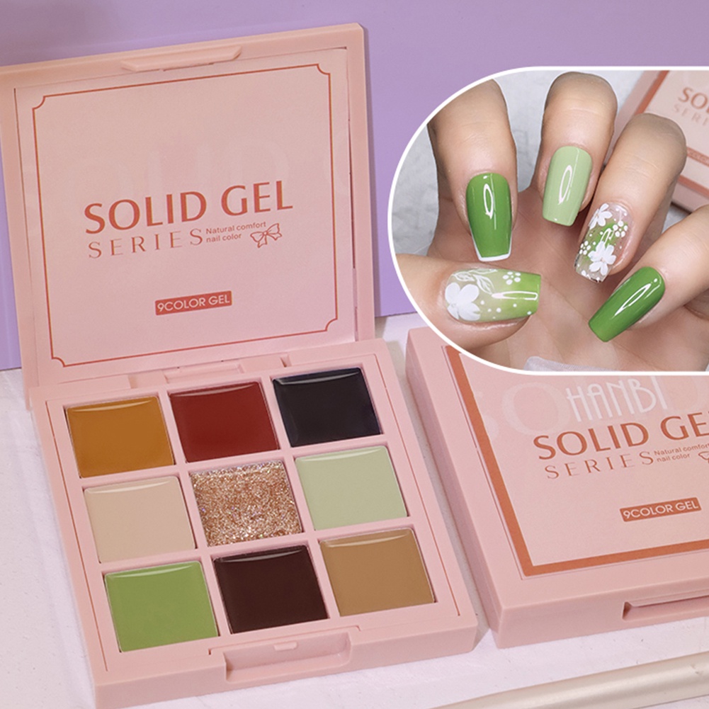 Bảng Gel Sơn Móng Tay 9 Ô Màu Hanbi