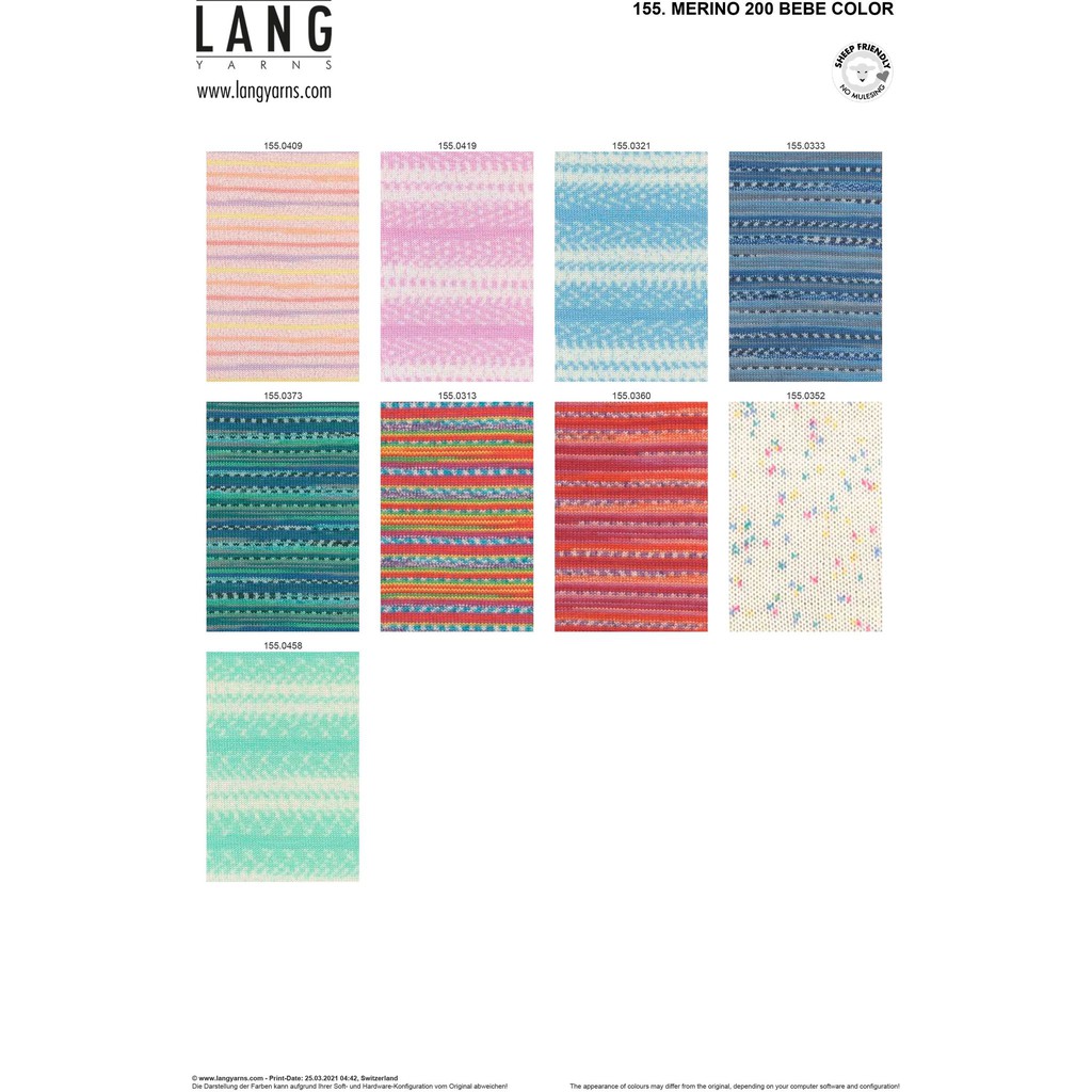 Cuộn Len Sợi Lông Cừu Lang Merino 200 Bebe color