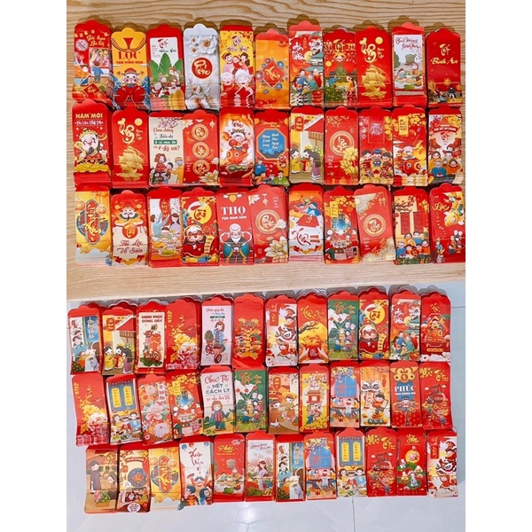 Combo 100 bao lì xì Tết nhiều hình