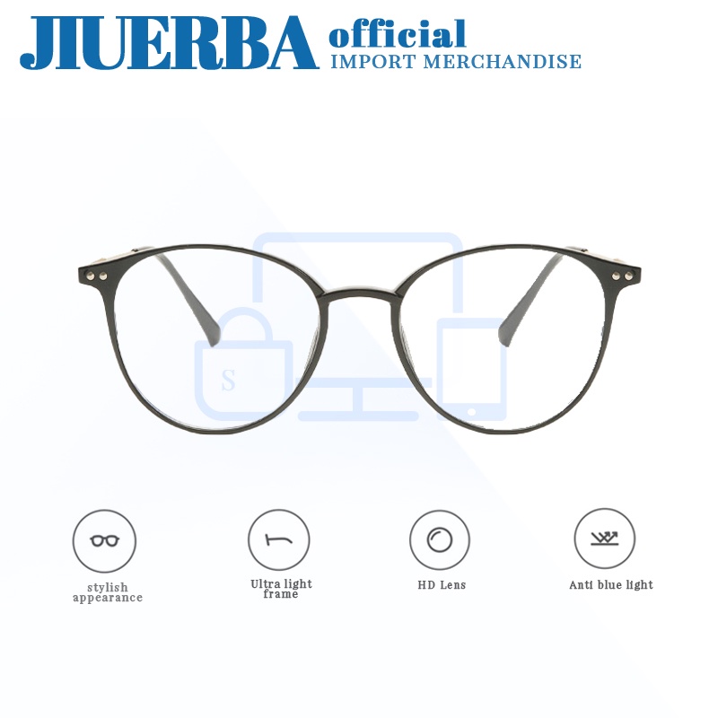 JIUERBA-Kính Gọng Tròn Chống Tia Bức Xạ Thời Trang Mới Nhất Cho Nam Và Nữ