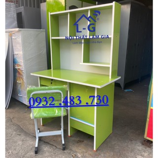[Mã LIFEBKA5 giảm 10% tối đa 1 Triệu đơn 500k] Bàn học sinh 1m kèm ghế tăng giảm chiều cao màu xanh lá giá rẻ_Freeship
