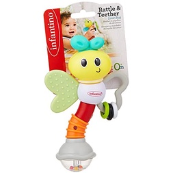 Gặm nướu kiêm đồ chơi cho trẻ Infantino Rattle & Teether Love Bug