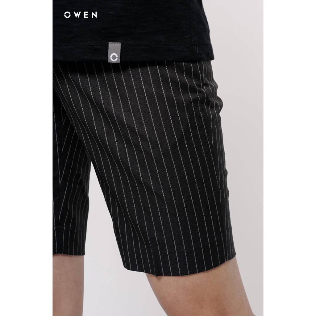 Xả 12.12 10.10 . OWEN - Quần short nam Owen kẻ sọc đen 20236 Cực Đẹp . . . ' ' ' hot . < . ^ ' . !