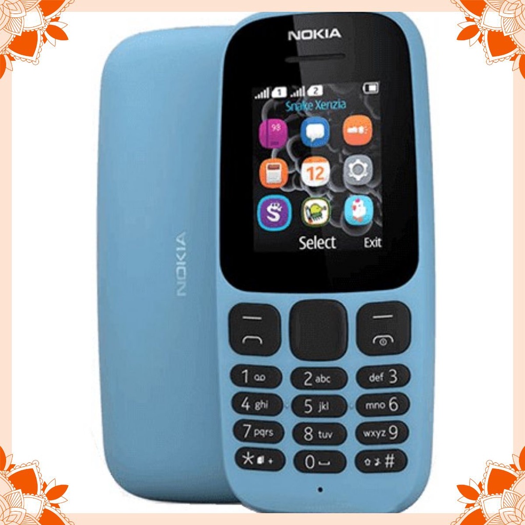 Điện Thoại Nokia 105 Bản 2017 Kèm Pin Sạc- Tùy Chọn Bản 1 Sim hoặc 2 Sim