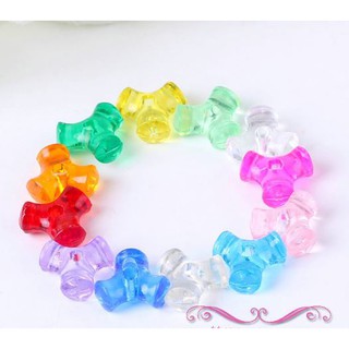 (P132-16) 25-100gam Hỗn hợp hạt nhựa 3 góc 10mm làm đồ chơi, trang trí