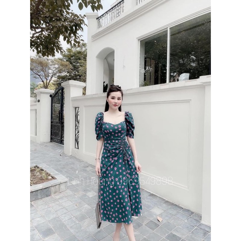 [Mã WASTMAY giảm 15% tối đa 30K đơn 150K] BÁN SỈ VÁY HOA XANH RÚT SƯỜN CÚP NGỰC CHO NỮ | BigBuy360 - bigbuy360.vn