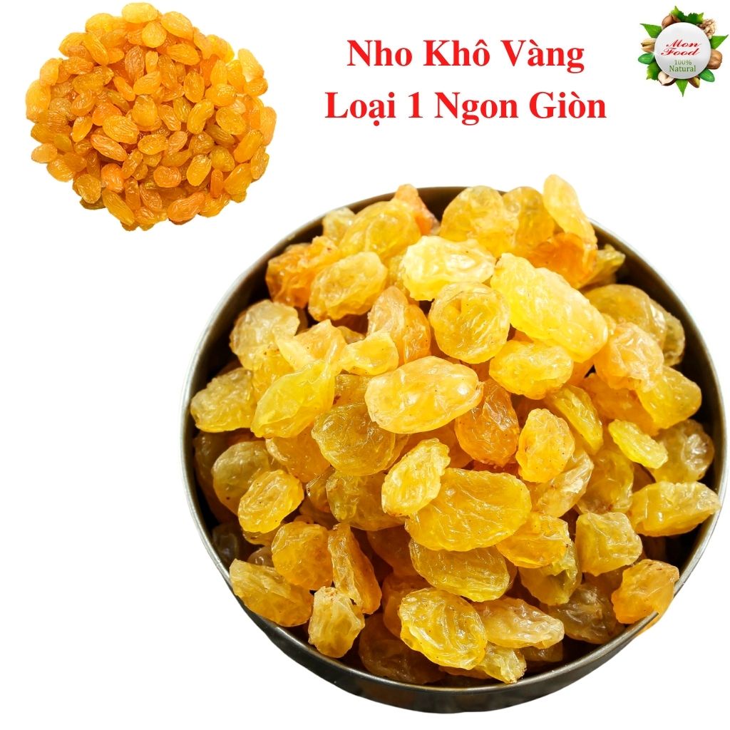 Nho Khô Vàng Ấn Độ Loại 1, Nho Khô Không Đường Siêu Thơm Ngon, ToFood86